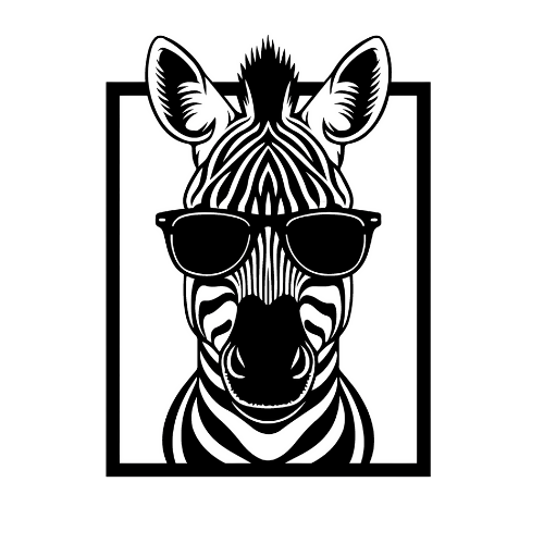Cool Zebra - Wall / Home Decor - Digital File Digital My Custom Designs ZIP File