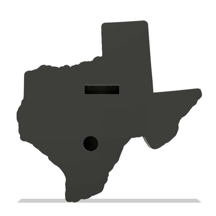 3D Printed Texas Wall Lightbox - United States Product My Custom Designs