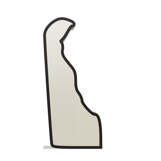 3D Printed Delaware Wall Lightbox - United States Product My Custom Designs