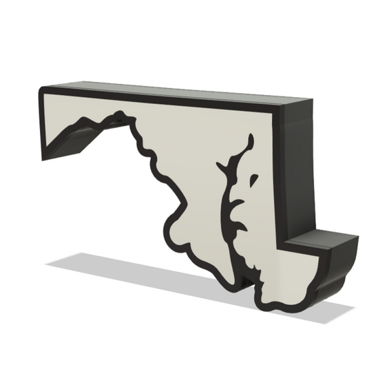 Maryland Wall Lightbox - United States - 3D Print Product My Custom Designs