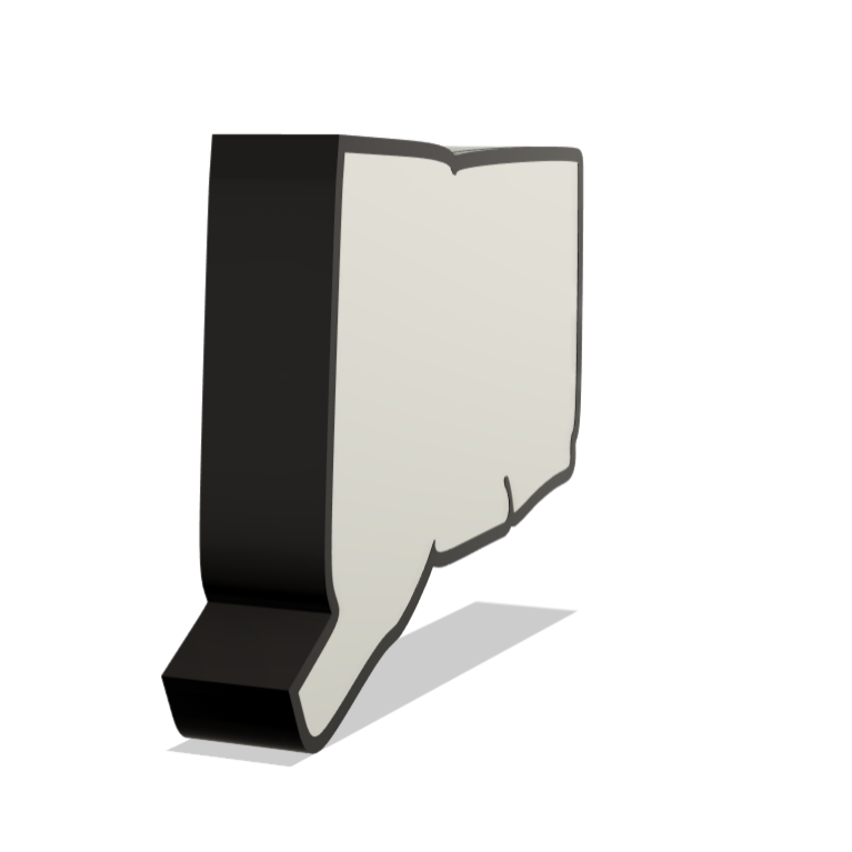 3D Printed Connecticut Wall Lightbox - United States Product My Custom Designs
