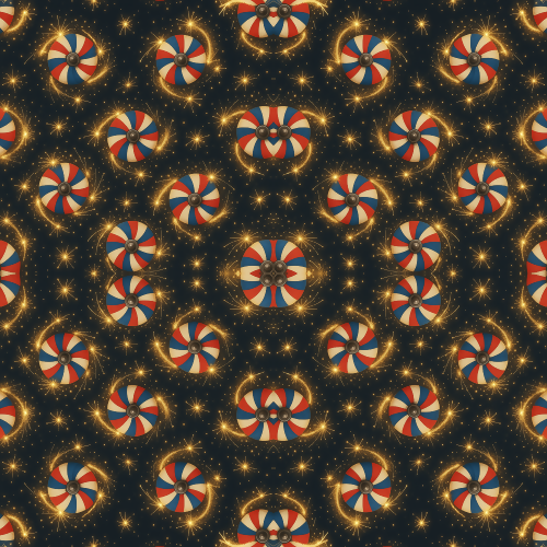 Holiday and Seasonal - Sparkling Firecracker Wheels For Independence Day - Pattern - Digital File Digital My Custom Designs PDF