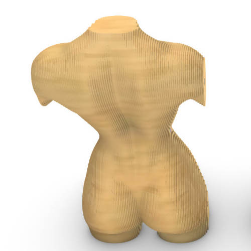 Ripple Art Layered Female Body - CNC / Laser - 1/8 inch Digital File Digital My Custom Designs