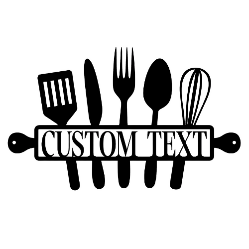Custom Text Rolling Pin Utensils - Metal Sign - Home Decor - Digital File Digital My Custom Designs ZIP File