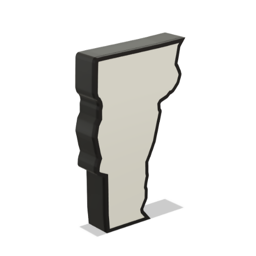 Vermont Wall Lightbox - United States - 3D Print File - Digital File Digital My Custom Designs