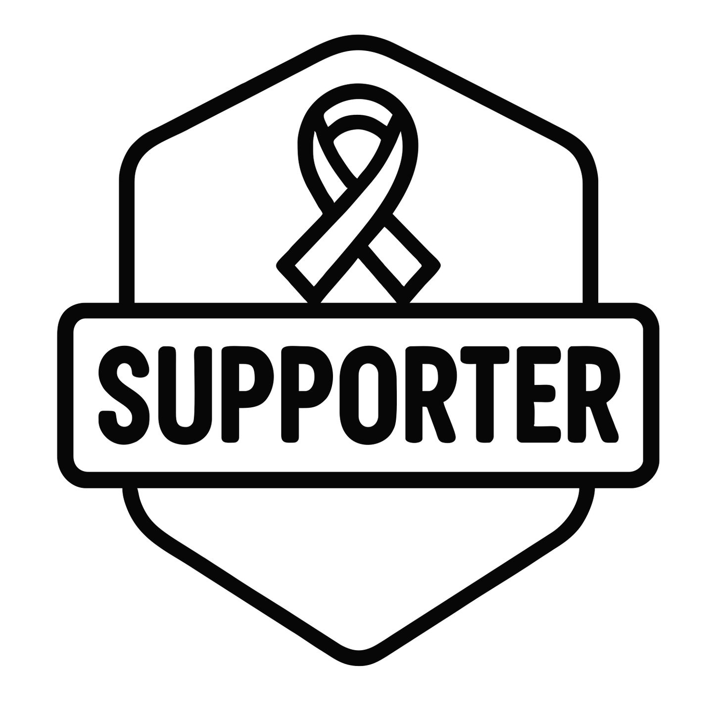 Supporter Badge Outline - Digital File - XCS Friendly Digital My Custom Designs PNG