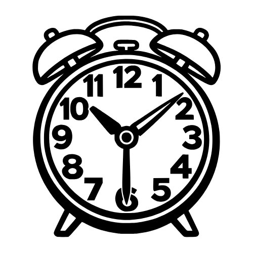 Alarm Clock Outline - Vector Graphics - Digital File Digital My Custom Designs PDF