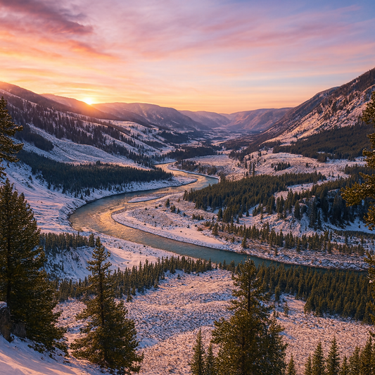 Yellowstone River - Yellowstone National Park - Wyoming United States - Rendered - Digital File Digital My Custom Designs PDF