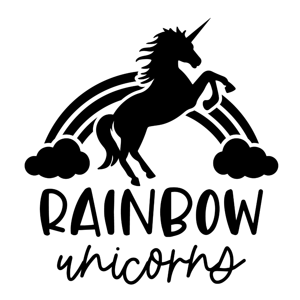 Rainbow Unicorns - Unicorn - Vector Graphics - Digital File Digital My Custom Designs ZIP File