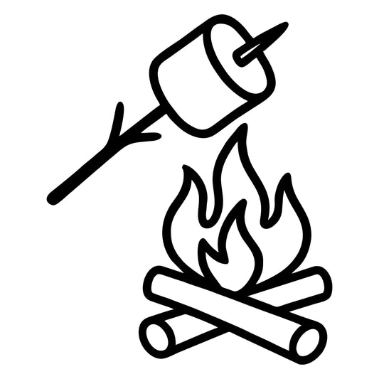 Roasting Marshmallow Cartoon - Digital File - XCS Friendly Digital My Custom Designs PNG