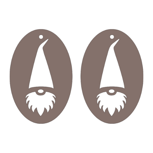 Gnome Cutout Earrings - Digital File Digital My Custom Designs SVG
