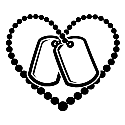 Dog Tags Forming a Heart - Digital File - Vector Graphics Digital My Custom Designs PDF
