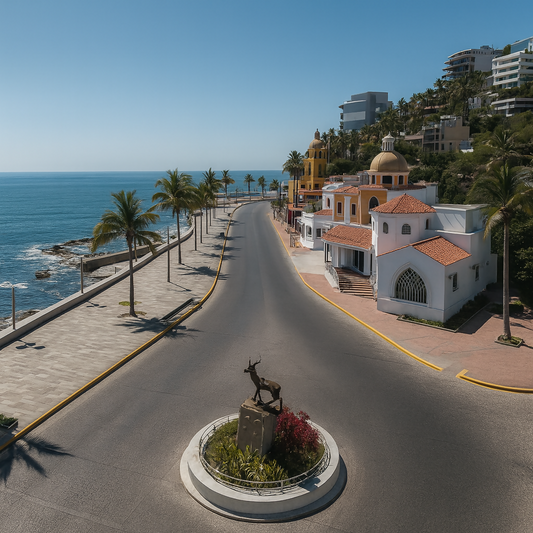 Mazatlán boardwalk (Mazatlán Malecón) - Sinaloa Mexico - Rendered - Digital File Digital My Custom Designs PDF
