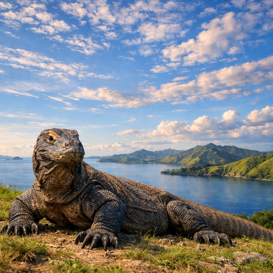 Komodo Dragon - Komodo Islands Indonesia - Asia - Rendered - Digital File Digital My Custom Designs PDF