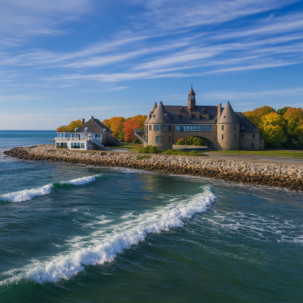 The Towers - Narragansett Town Beach - Rhode Island United States -Rendered - Digital File Digital My Custom Designs PDF