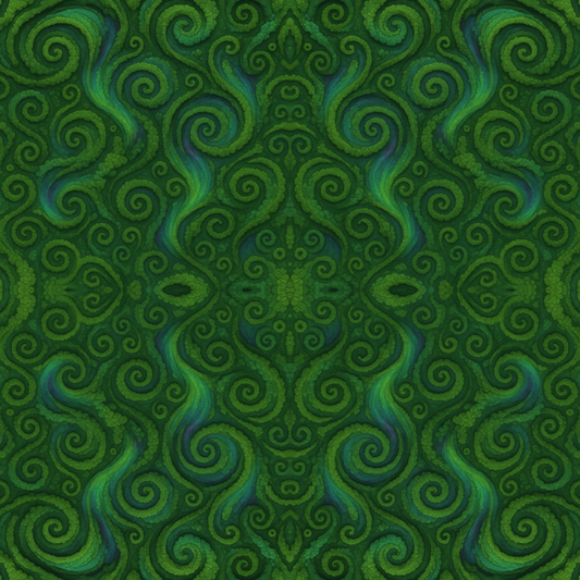 Floral and Botanical - Aurora Inspired Moss And Lichen Swirls - Pattern - Digital File Digital My Custom Designs PDF