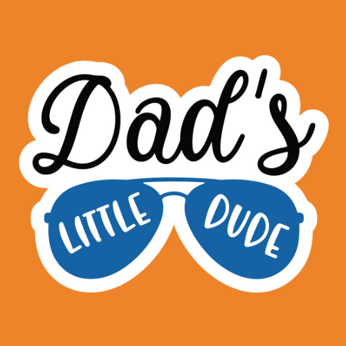 Dads Little Dude - Stickers - Digital File Digital My Custom Designs ZIP File