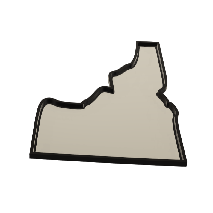 3D Printed Idaho Wall Lightbox - United States Product My Custom Designs
