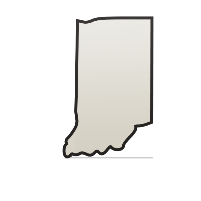 3D Printed Indiana Wall Lightbox - United States Product My Custom Designs