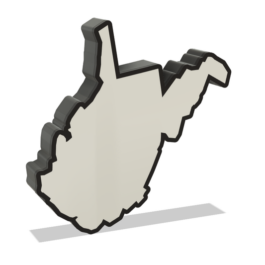 West Virginia Wall Lightbox - United States - 3D Printed Product My Custom Designs