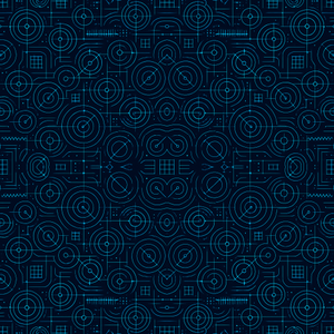 Technology and Digital - Cyberpunk Hologram Grids With Deep Blue Accents - Pattern - Digital File