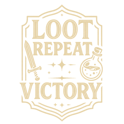 Pop Culture Fandom - Loot Repeat Victory - T Shirt Design - Digital File Digital My Custom Designs 300 DPI PNG