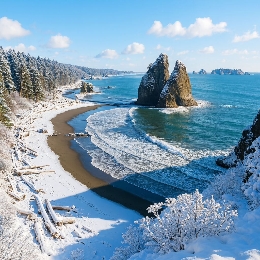 Rialto Beach - Olympic National Park - Washington United States - Rendered - Digital File Digital My Custom Designs PDF