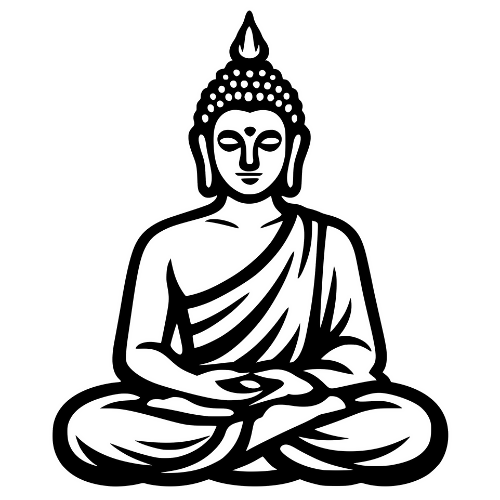 Buddha Silhouette Sketch - Digital File - XCS Friendly Digital My Custom Designs PDF