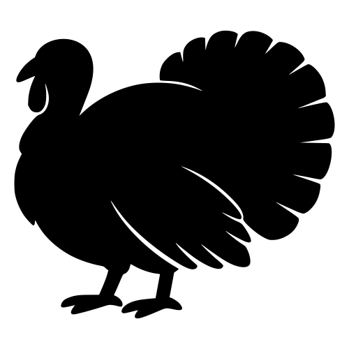 Turkey Silhouette - Vector Graphics - Digital File Digital My Custom Designs PDF