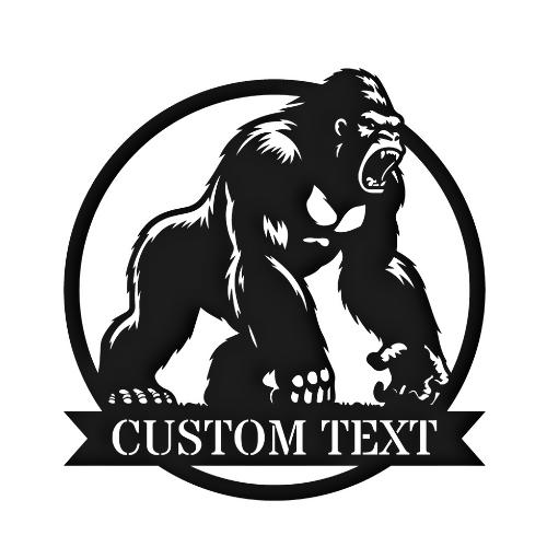 Angry Gorilla - Wall Home Decor - Digital File Digital My Custom Designs ZIP File