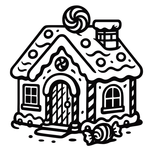 Gingerbread House with Icing Trim - Digital File - XCS Friendly Digital My Custom Designs PDF
