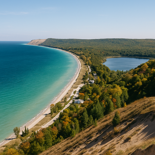 Lake Michigan - Sleeping Bear Dunes National Lakeshore - Michigan United States - Rendered - Digital File Digital My Custom Designs PDF