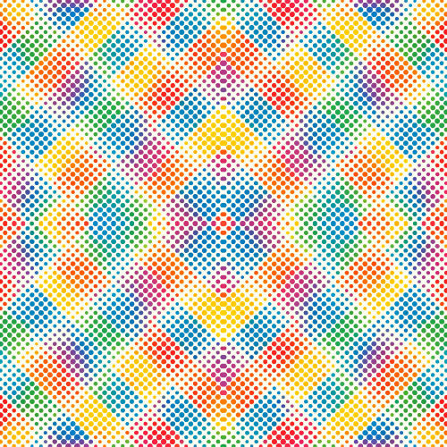 Gaming and Pop Culture - Endless Comic Book Halftone Dots in Vibrant Hues - Pattern - Digital File Digital My Custom Designs PDF