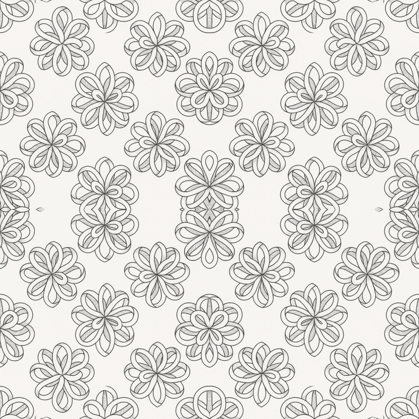 Floral Geometric Fusion - Infinity Flower Loops Pattern - Digital File Digital My Custom Designs PDF