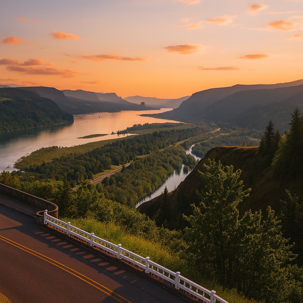 Columbia River Gorge National Scenic Area - Oregon United States - Rendered - Digital File Digital My Custom Designs PDF