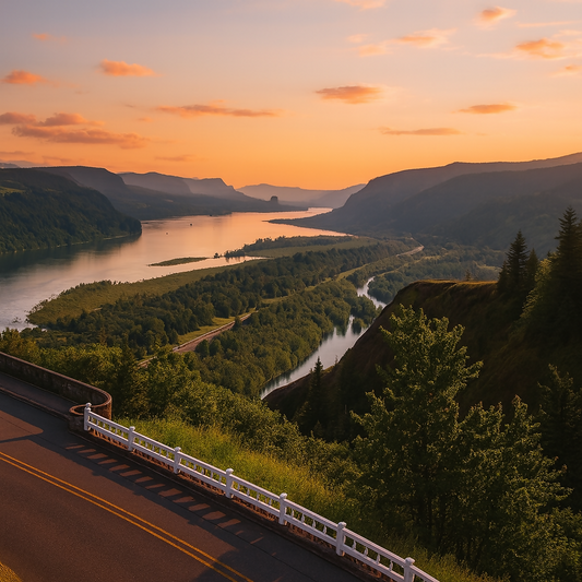 Columbia River Gorge National Scenic Area - Oregon United States - Rendered - Digital File Digital My Custom Designs PDF