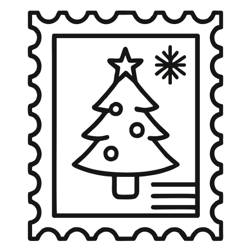 Christmas Postage Stamp - Digital File - XCS Friendly Digital My Custom Designs PDF