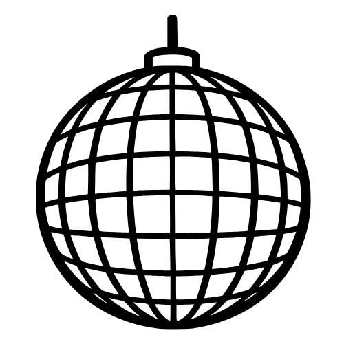 Disco Ball Sketch - Digital File - XCS Friendly