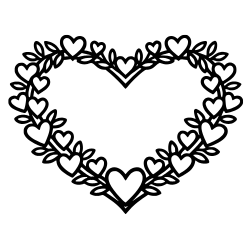 Love Heart Wreath - Digital File - XCS Friendly