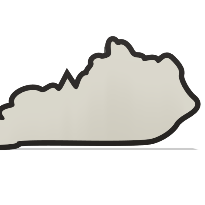 Kentucky Wall Lightbox - United States - 3D Print Product My Custom Designs