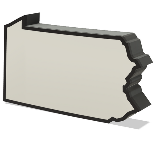 Pennsylvania Wall Lightbox - United States - 3D Printed Product My Custom Designs
