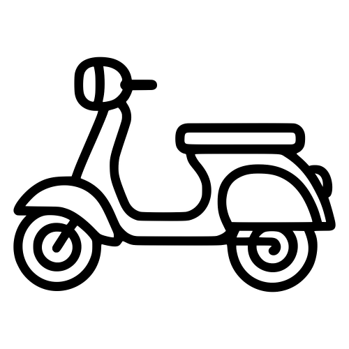 Scooter Outline - Digital File - XCS Friendly Digital My Custom Designs PDF