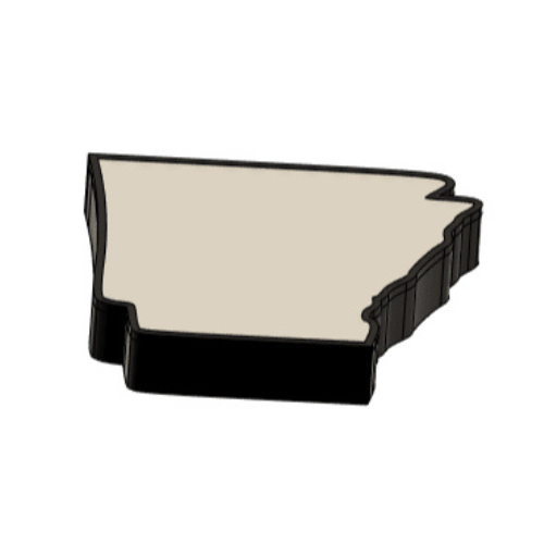 3D Printed Arkansas Wall Lightbox - United States Product My Custom Designs PLA Full Colour