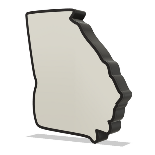 3D Printed Georgia Wall Lightbox - United States Product My Custom Designs PLA Full Colour