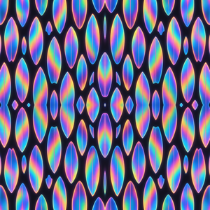 Water and Ocean - Iridescent Surfboard Silhouettes With Glowing Edges - Pattern - Digital File