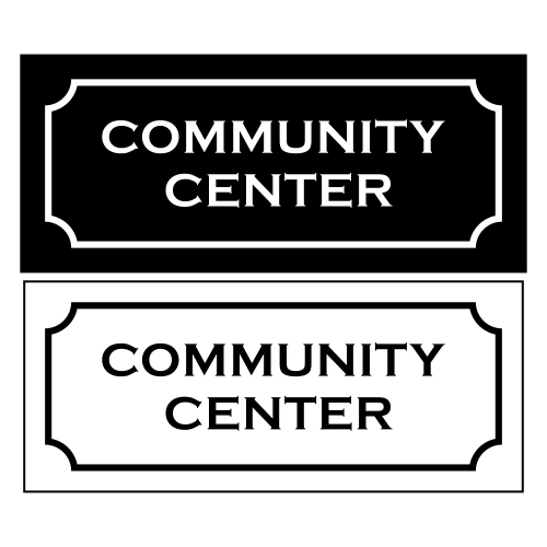 Community Center Sign - Digital File - XCS Friendly Digital My Custom Designs PDF