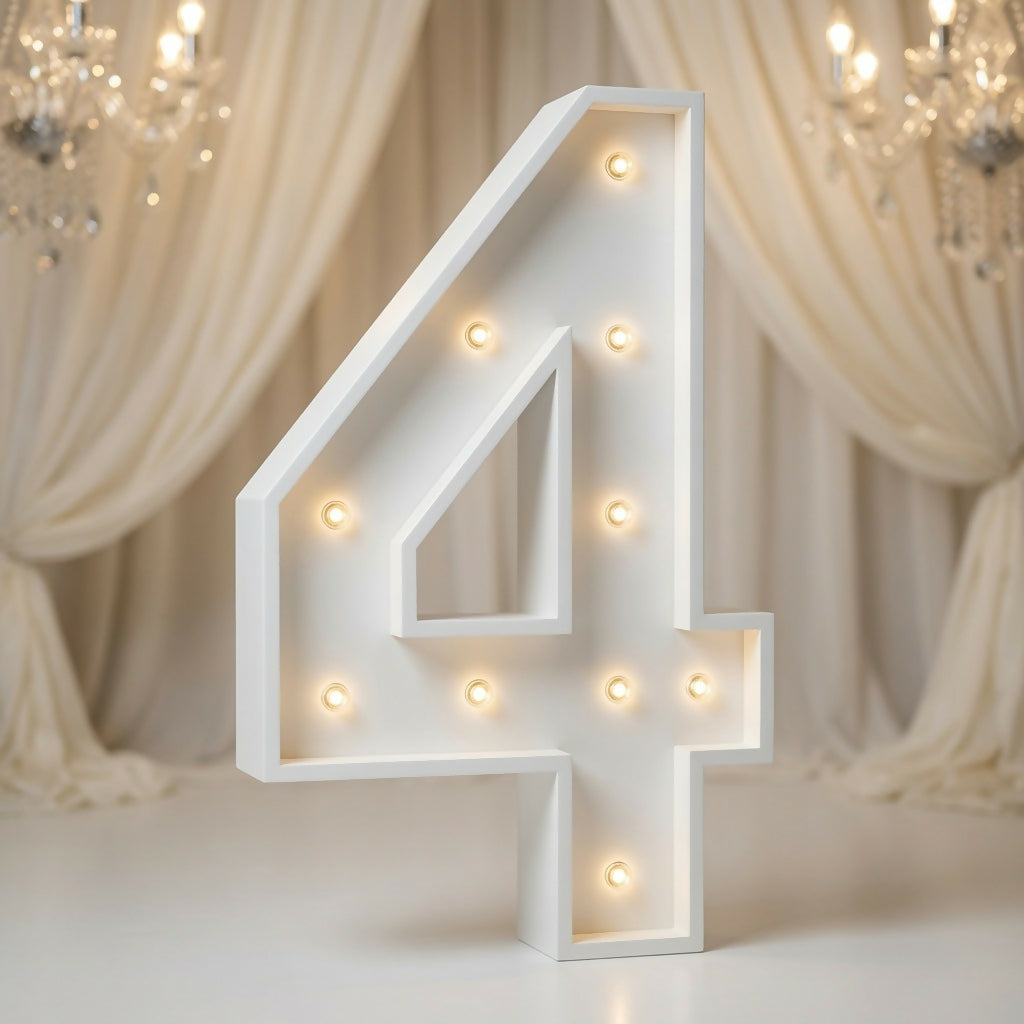 #4 Marquee Number Templates - 3D Projects - Digital File - ZIP File - Digital