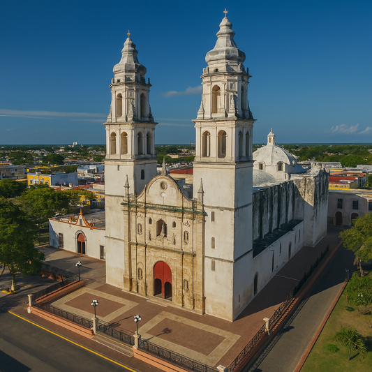 Campeche Cathedral (Catedral de Campeche) - Constitution Square of the City - Campeche Mexico - Rendered - Digital File Digital My Custom Designs PDF