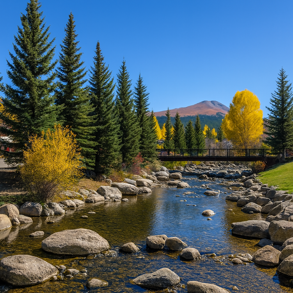 Blue River Plaza - Breckenridge - Colorado United States - Rendered - Digital File Digital My Custom Designs PDF