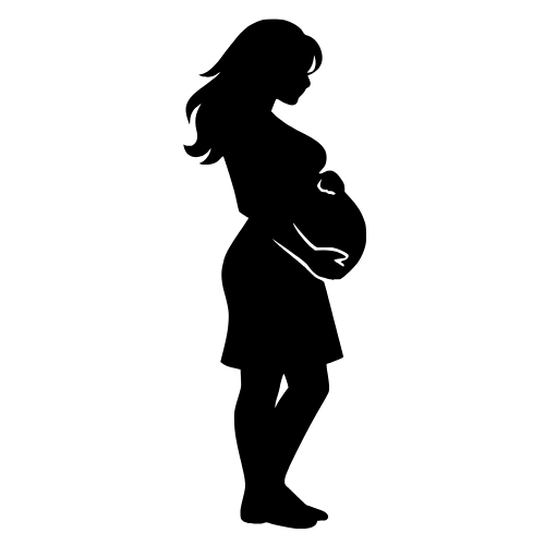 Pregnant Mom Silhouette - Digital File - XCS Friendly